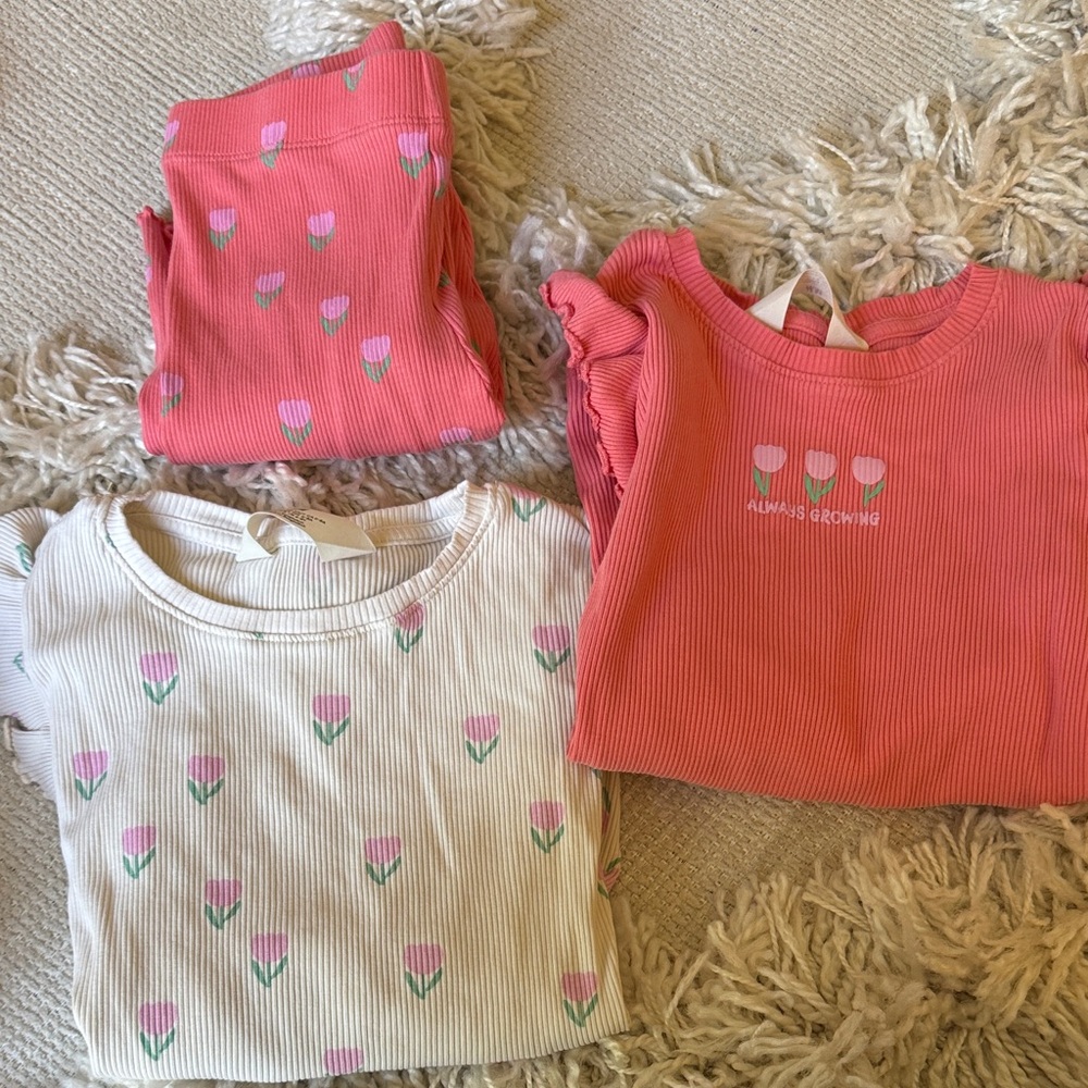 H&M Kids Matching Set - Pink and White